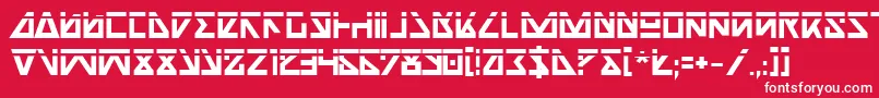 Nickbl Font – White Fonts on Red Background