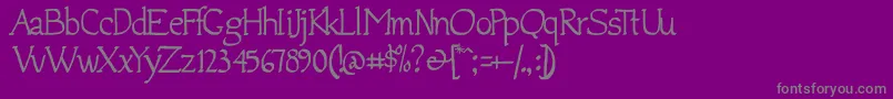 Jempol Font – Gray Fonts on Purple Background