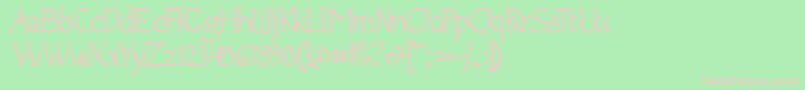 Jempol Font – Pink Fonts on Green Background