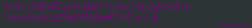 Fonte Jempol – fontes roxas em um fundo preto