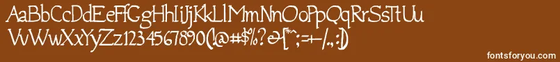 Jempol Font – White Fonts on Brown Background