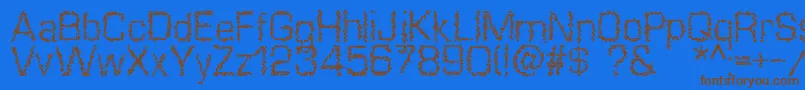 Mosaique Font – Brown Fonts on Blue Background