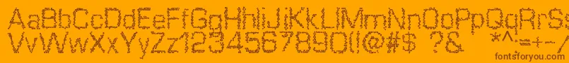 Mosaique Font – Brown Fonts on Orange Background