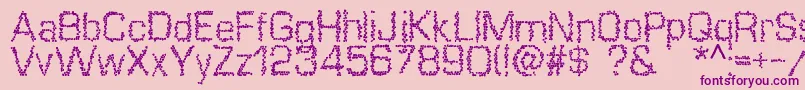 Mosaique Font – Purple Fonts on Pink Background