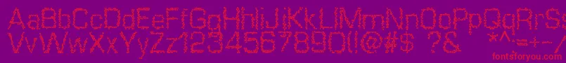 Mosaique Font – Red Fonts on Purple Background