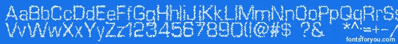 Mosaique Font – White Fonts on Blue Background