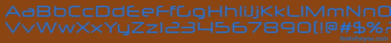 NeuropolXFree Font – Blue Fonts on Brown Background