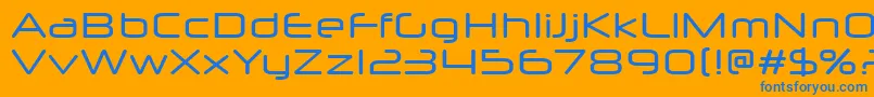 NeuropolXFree Font – Blue Fonts on Orange Background