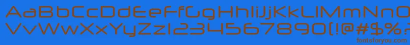 NeuropolXFree Font – Brown Fonts on Blue Background
