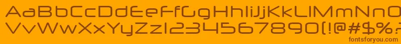 NeuropolXFree Font – Brown Fonts on Orange Background