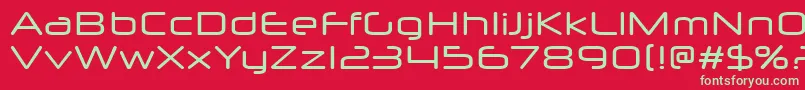 NeuropolXFree Font – Green Fonts on Red Background