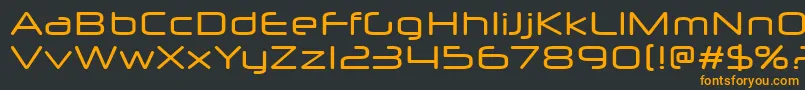 フォントNeuropolXFree – 黒い背景にオレンジの文字