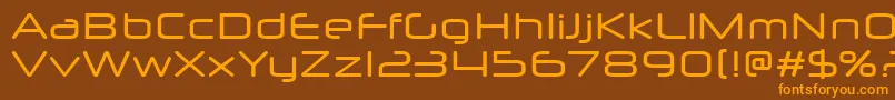 NeuropolXFree Font – Orange Fonts on Brown Background