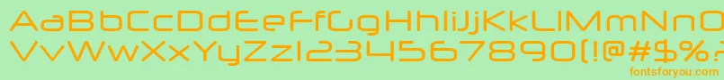NeuropolXFree Font – Orange Fonts on Green Background