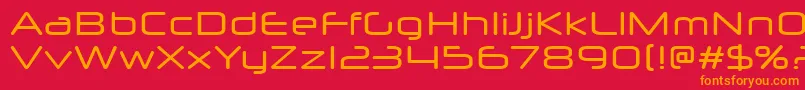 NeuropolXFree Font – Orange Fonts on Red Background