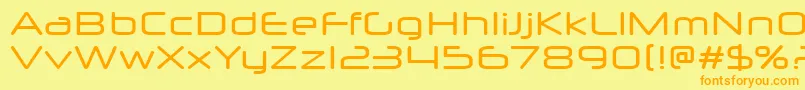 NeuropolXFree Font – Orange Fonts on Yellow Background