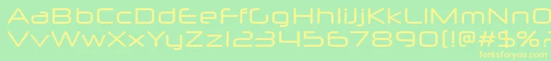 NeuropolXFree Font – Yellow Fonts on Green Background