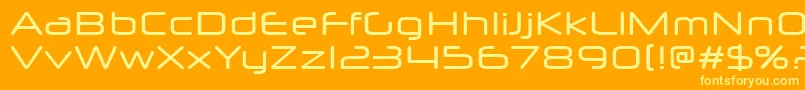 NeuropolXFree Font – Yellow Fonts on Orange Background