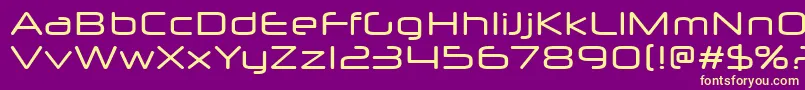 NeuropolXFree Font – Yellow Fonts on Purple Background