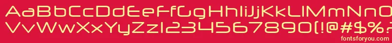 NeuropolXFree Font – Yellow Fonts on Red Background