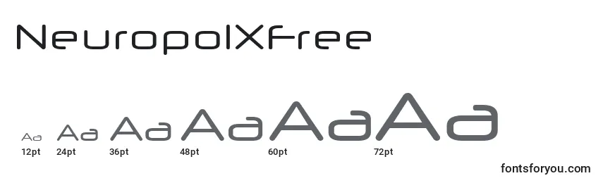 NeuropolXFree Font Sizes
