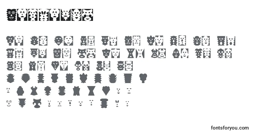Schriftart Maskalin – Alphabet, Zahlen, spezielle Symbole