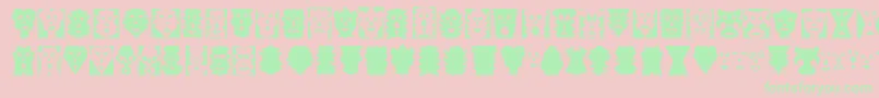 Maskalin Font – Green Fonts on Pink Background