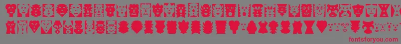 フォントMaskalin – 赤い文字の灰色の背景