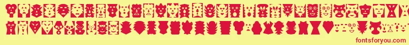 Maskalin Font – Red Fonts on Yellow Background