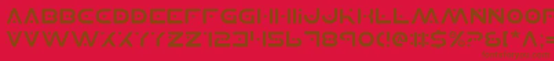 Czcionka PlanetS – brązowe czcionki na czerwonym tle