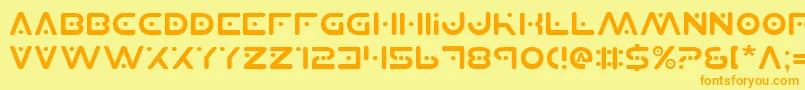 PlanetS Font – Orange Fonts on Yellow Background
