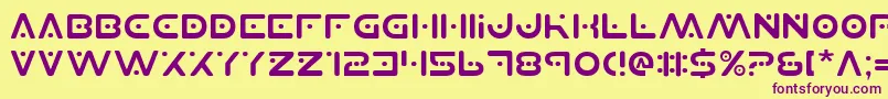 PlanetS Font – Purple Fonts on Yellow Background