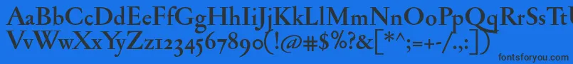 JannonmedosfBold Font – Black Fonts on Blue Background