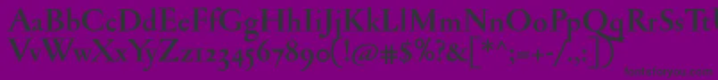 Fonte JannonmedosfBold – fontes pretas em um fundo violeta