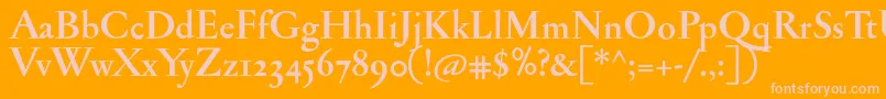 JannonmedosfBold Font – Pink Fonts on Orange Background