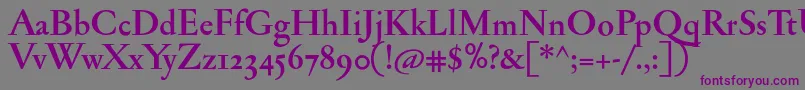 JannonmedosfBold Font – Purple Fonts on Gray Background