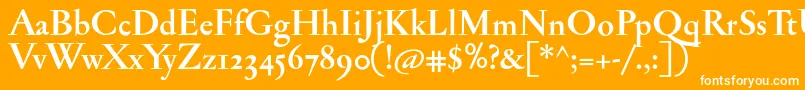 JannonmedosfBold Font – White Fonts on Orange Background