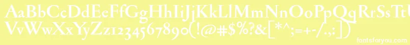 JannonmedosfBold Font – White Fonts on Yellow Background