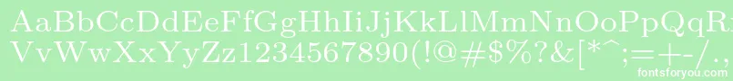 Lmroman7Regular Font – White Fonts on Green Background