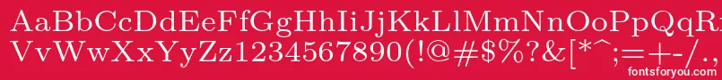 Lmroman7Regular Font – White Fonts on Red Background