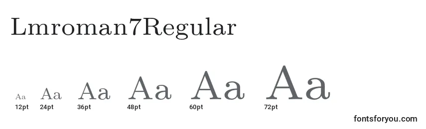 Lmroman7Regular font sizes