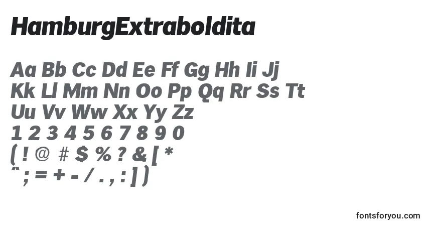 characters of hamburgextraboldita font, letter of hamburgextraboldita font, alphabet of  hamburgextraboldita font