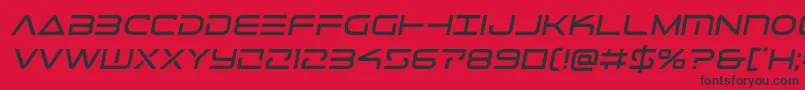 フォントTelemarinessemita1 – 赤い背景に黒い文字