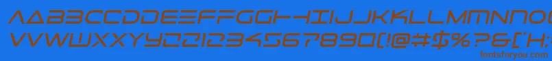 Telemarinessemita1 Font – Brown Fonts on Blue Background