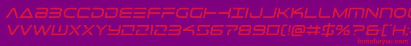 Telemarinessemita1-Schriftart – Rote Schriften auf violettem Hintergrund