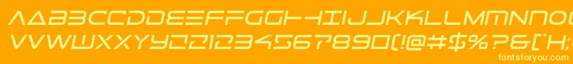 Telemarinessemita1 Font – Yellow Fonts on Orange Background