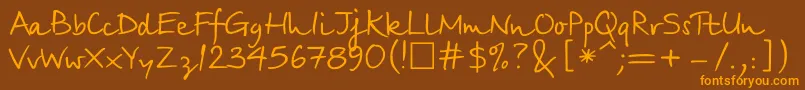 fuente Birch ffy – Fuentes Naranjas Sobre Fondo Marrón