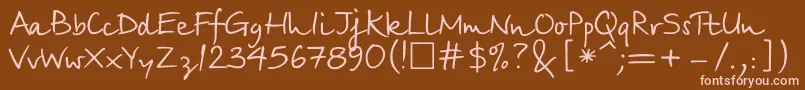 Birch ffy Font – Pink Fonts on Brown Background
