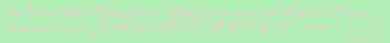 Birch ffy Font – Pink Fonts on Green Background