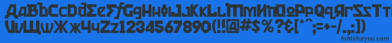 KremlinKommisar Font – Black Fonts on Blue Background